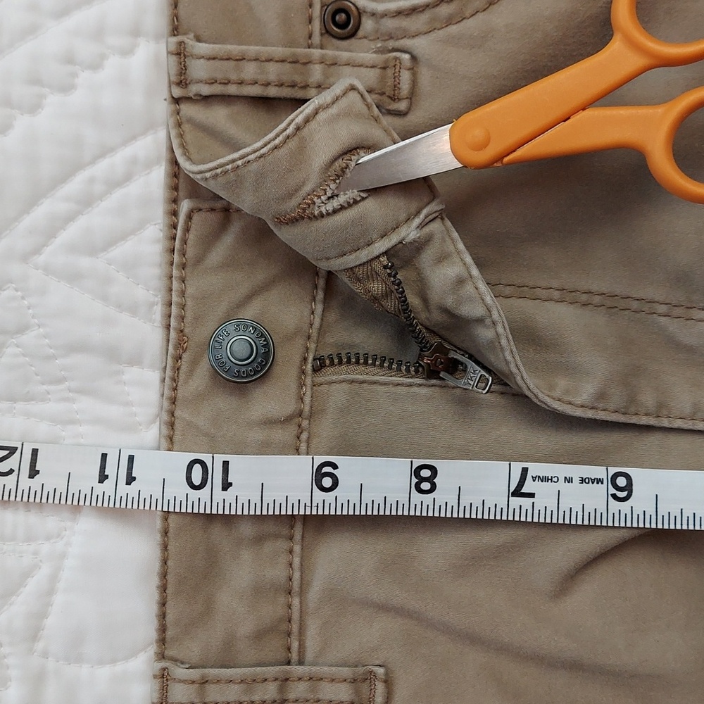 - Sonoma Women's Mid Rise Tan Skinny Stretchy Jegging Pants, Size 14, Like New - Picture 8 of 9
